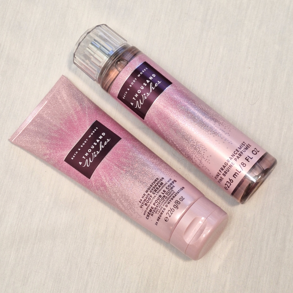 🅱️🅾️G🅾️ Bath & Body Works Pink A Thousand Wishes Set